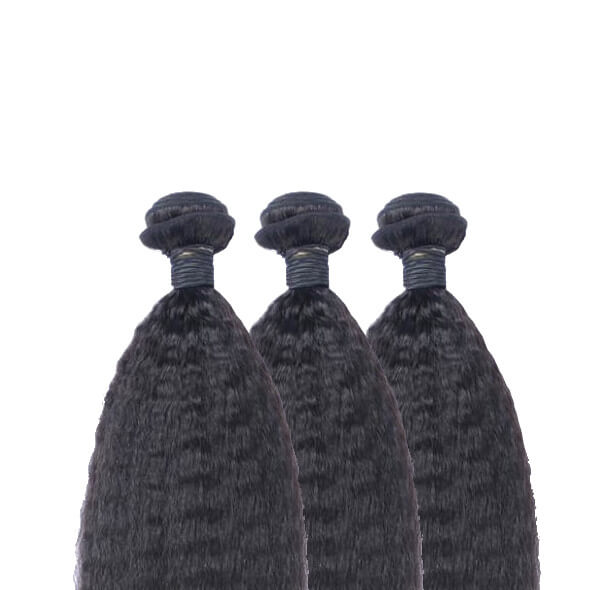 kinky straight bundles and closure set azul hair collection
