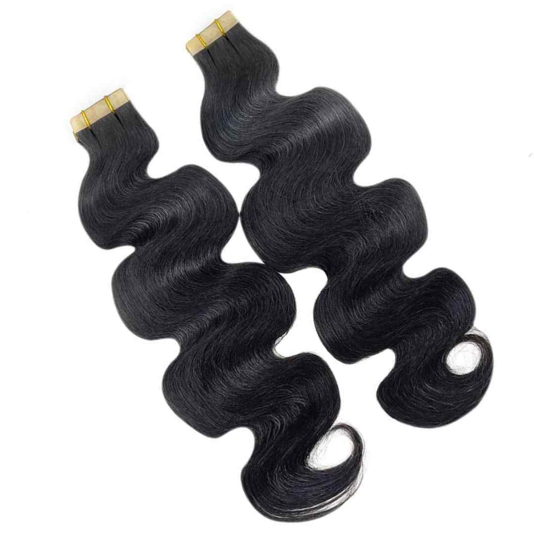 Brazilian Tape In Hair Extensions -100 Grams -  Body Wave Style